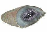 7.3" Purple Amethyst Geode With Polished Face - Uruguay - #199731-1